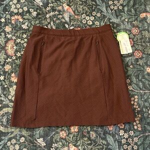 NWT Brown Waffle Knit Golf Tennis Skort